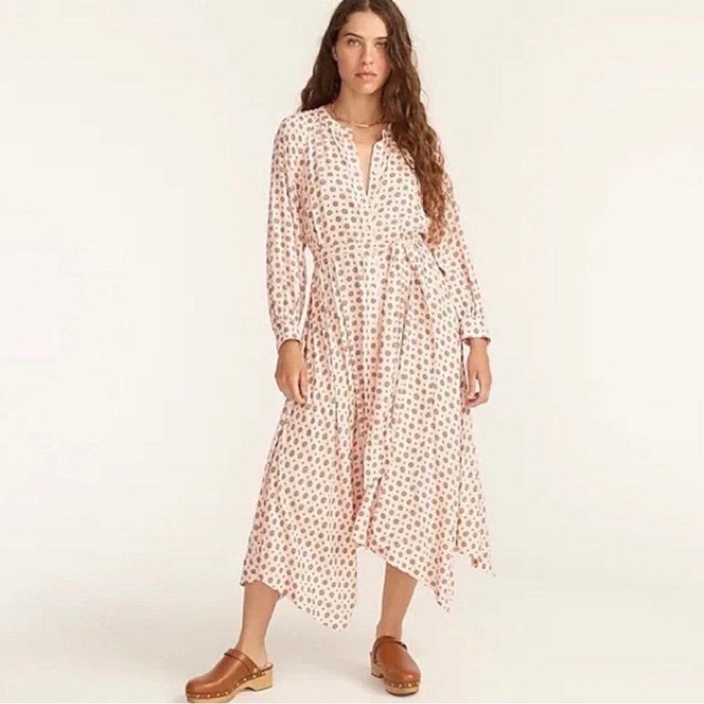 NWT J. Crew Reimagined Pink Printed Shirt Dress💗♥️💗 - Picture 2 of 11